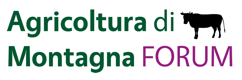 Logo Forum Agricoltura Montagna con mucca agrimont